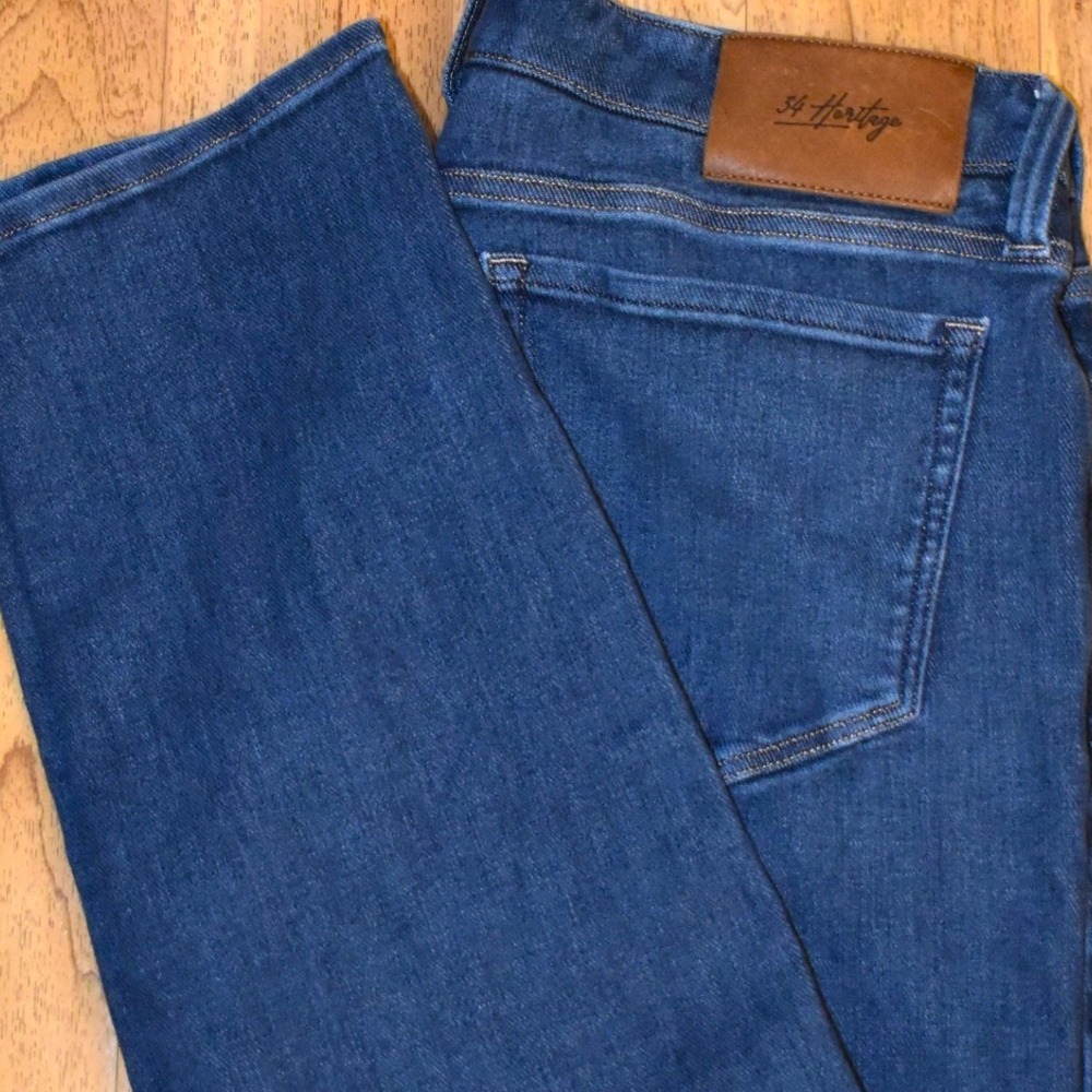 34 Heritage Courage Jeans Mens 36x31.5 Blue Excellent Mid-Rise Straight Leg